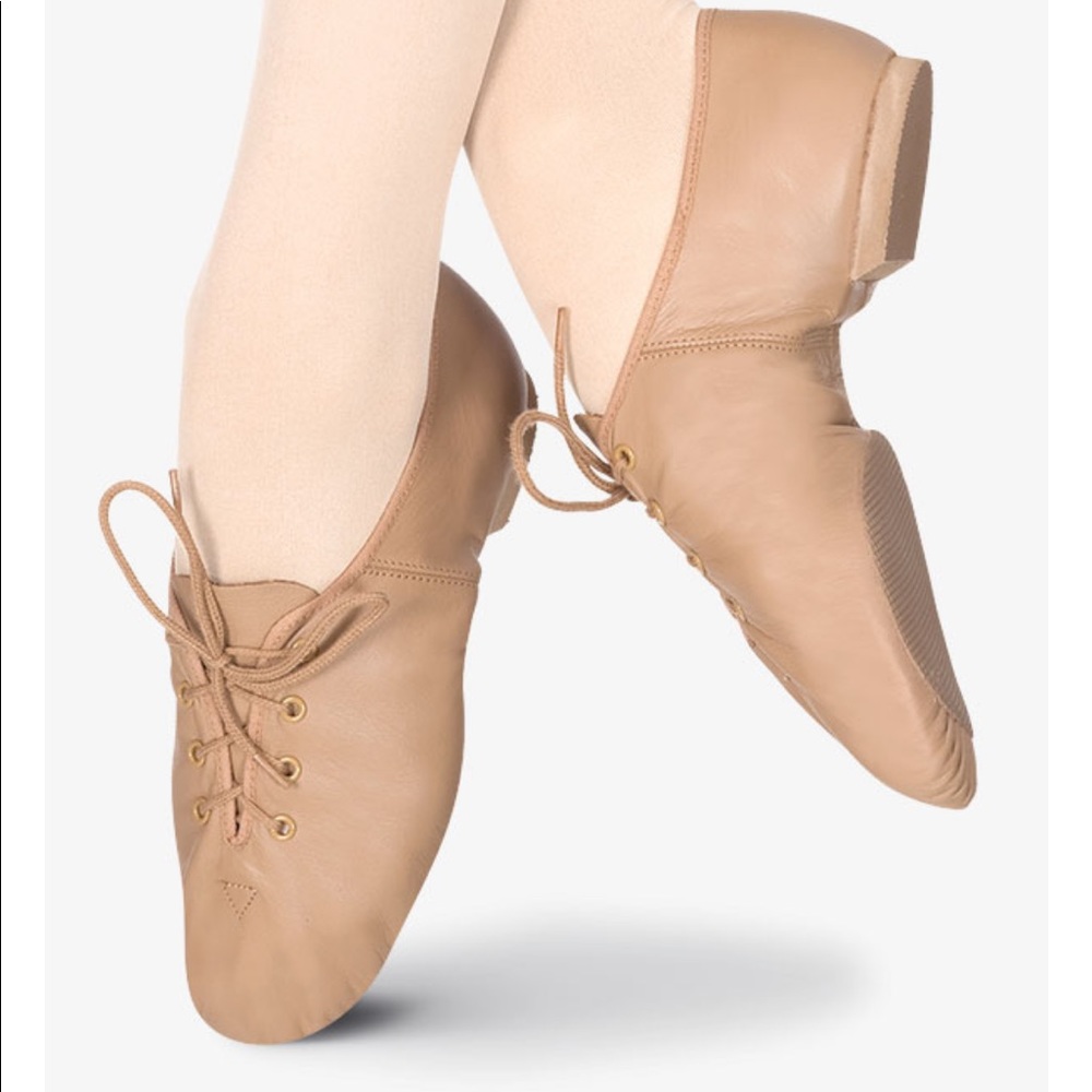 Theatrical Nude Lace up Jazz Shoes